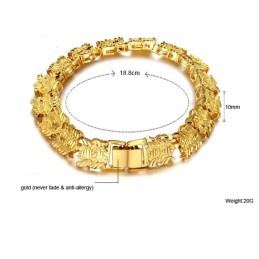 Pulsera Femenina De Alta Calidad Chapada En Oro De 18 Quilates