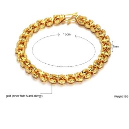 Pulsera Femenina Chapada En Oro De 18 Quilates Fácil De Usar