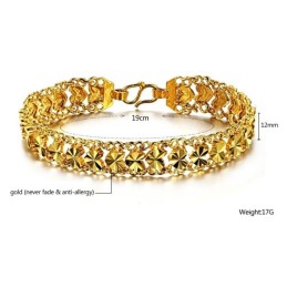 Pulsera De Corazón Para Mujer, Chapada En Oro De 18 Quilates, De Calidad Estable