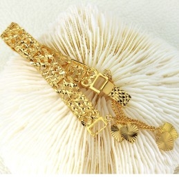 Pulsera Femenina Chapada En Oro De 18 Quilates, Duradera Y De Uso Frecuente