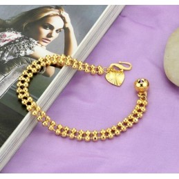 Pulsera De Mujer Con Forma De Bola Bañada En Oro De 18 Quilates, La Reina De La Calidad
