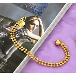 Pulsera De Mujer Con Forma De Bola Bañada En Oro De 18 Quilates, La Reina De La Calidad