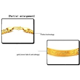 Pulsera Chapada En Oro De 18 Quilates Con Diseño De Dragón Masculino.