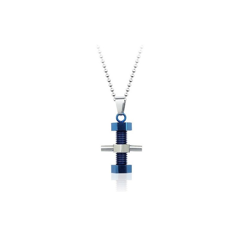 Colgante Clásico De Titanio Con Forma De Tornillo A Máquina Para Hombre - Cadena Gratis Colgante Clásico De Titanio Con Forma De Tornillo A Máquina Para Hombre - Cadena Gratis