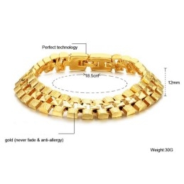 Pulsera Femenina Chapada En Oro De 18 Quilates Fácil De Usar