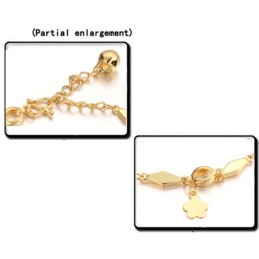 Pulsera Femenina Chapada En Oro De 18 Quilates Con Campana, De Gran Variedad