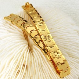 Conocida Por Su Excelente Calidad: Pulsera Femenina Bañada En Oro De 18 Quilates.