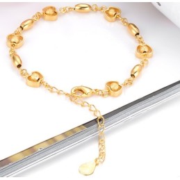 Pulsera De Mujer Con Forma De Manzana Bañada En Oro De 18 Quilates, La Reina De La Calidad
