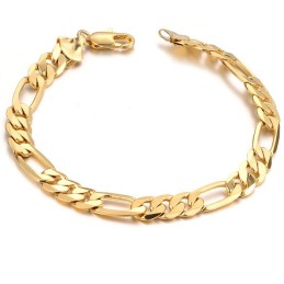 Pulsera Masculina Chapada En Oro De 18 Quilates Fácil De Usar