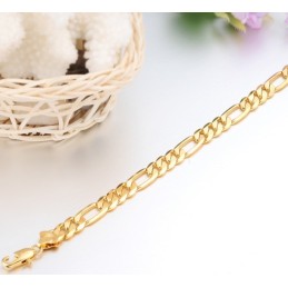 Pulsera Masculina Chapada En Oro De 18 Quilates Fácil De Usar