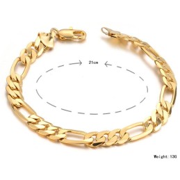 Pulsera Masculina Chapada En Oro De 18 Quilates Fácil De Usar