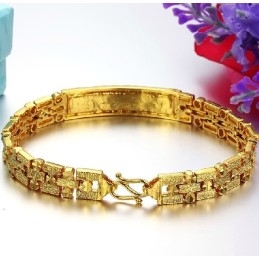 Pulsera Femenina De Alta Calidad Chapada En Oro De 18 Quilates