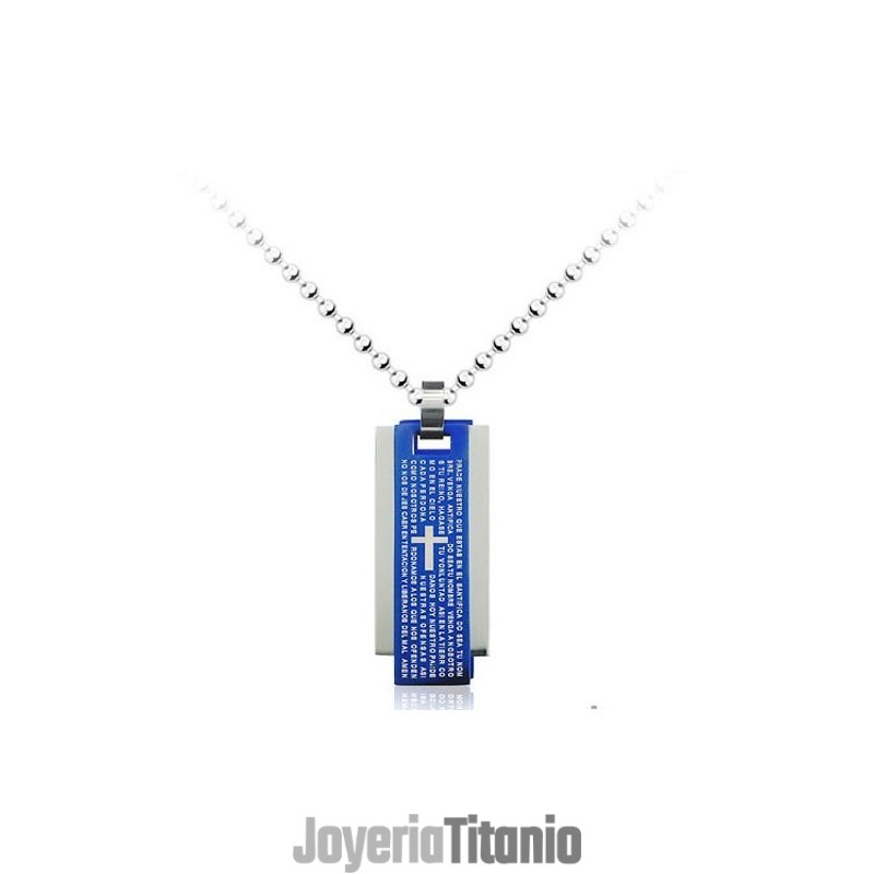 Colgante De Titanio De Tres Cartas Para Hombre - Cadena Gratis Colgante De Titanio De Tres Cartas Para Hombre - Cadena Gratis