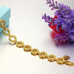 Pulsera Femenina Chapada En Oro De 18 Quilates De Calidad Estable