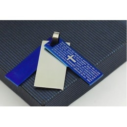Colgante De Titanio De Tres Cartas Para Hombre - Cadena Gratis