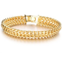 Pulsera Clásica Masculina Chapada En Oro De 18 Quilates De Renombre Mundial