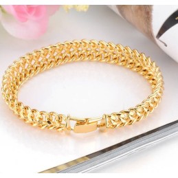 Pulsera Clásica Masculina Chapada En Oro De 18 Quilates De Renombre Mundial