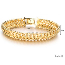 Pulsera Clásica Masculina Chapada En Oro De 18 Quilates De Renombre Mundial