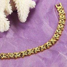 Conocida Por Su Excelente Calidad: Pulsera Femenina Bañada En Oro De 18 Quilates.