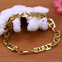 Pulsera Femenina De Alta Calidad Chapada En Oro De 18 Quilates