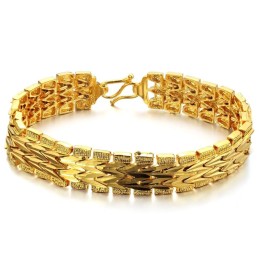Pulsera Clásica Femenina Chapada En Oro De 18 Quilates De Excelente Calidad