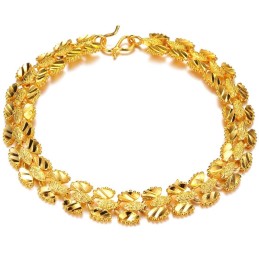 Pulsera Femenina Chapada En Oro De 18 Quilates Fácil De Usar