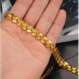 Pulsera Femenina Chapada En Oro De 18 Quilates Fácil De Usar