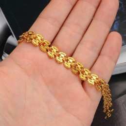 Pulsera Femenina Chapada En Oro De 18 Quilates Fácil De Usar