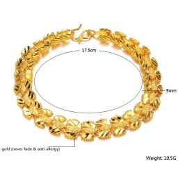 Pulsera Femenina Chapada En Oro De 18 Quilates Fácil De Usar