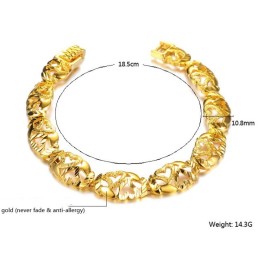 Pulsera Chapada En Oro De 18 Quilates Con Forma De Corazón Para Mujer De Reputación Confiable