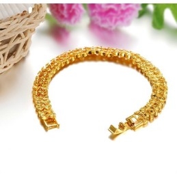 Pulsera Femenina De Calidad Superior Chapada En Oro De 18 Quilates