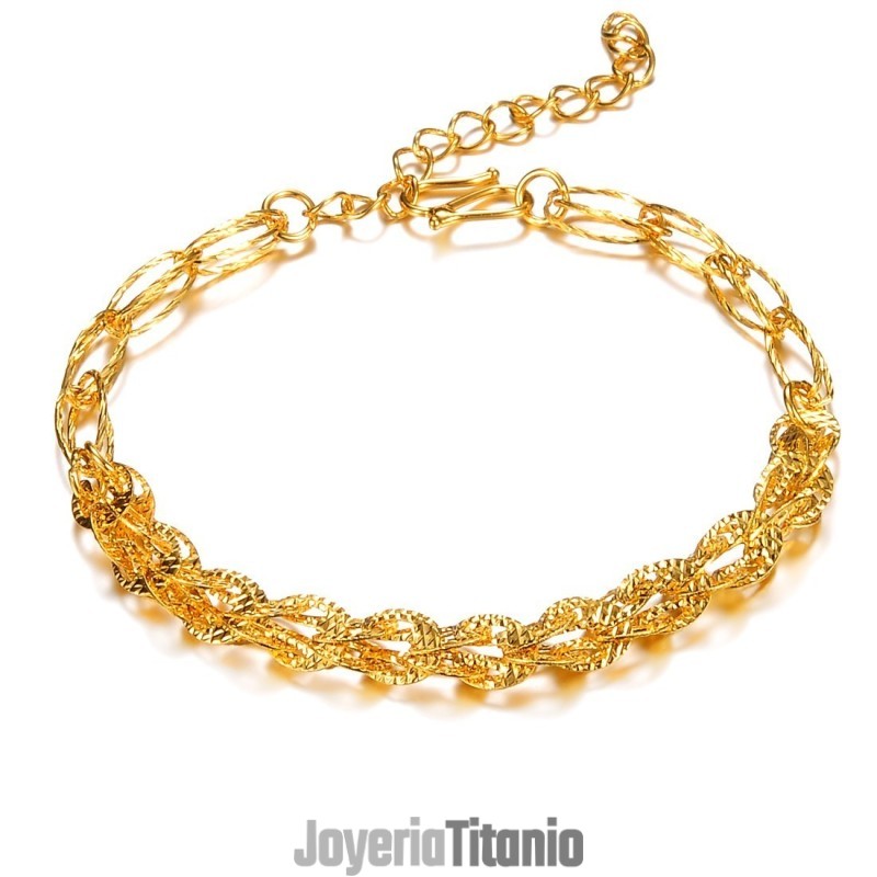 Pulsera Femenina Chapada En Oro De 18 Quilates Con Calidad Y Cantidad Garantizadas Pulsera Femenina Chapada En Oro De 18 Quilates Con Calidad Y Cantidad Garantizadas
