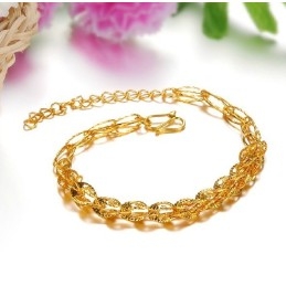 Pulsera Femenina Chapada En Oro De 18 Quilates Con Calidad Y Cantidad Garantizadas