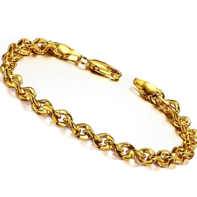 Pulsera Femenina Chapada En Oro De 18 Quilates, Duradera Y De Uso Frecuente Pulsera Femenina Chapada En Oro De 18 Quilates, Duradera Y De Uso Frecuente