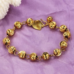 Pulsera De Mujer Con Forma De Bola Bañada En Oro De 18 Quilates, La Reina De La Calidad