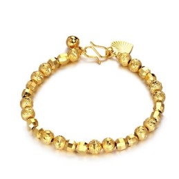Pulsera Femenina Chapada En Oro De 18 Quilates De Excelente Calidad