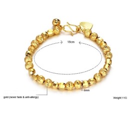 Pulsera Femenina Chapada En Oro De 18 Quilates De Excelente Calidad