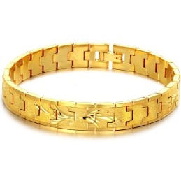 Pulsera Elegante Chapada En Oro De 18 Quilates Para Mujer, Muy Vendida En Todo El Mundo.