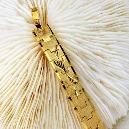 Pulsera Elegante Chapada En Oro De 18 Quilates Para Mujer, Muy Vendida En Todo El Mundo.