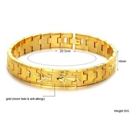 Pulsera Elegante Chapada En Oro De 18 Quilates Para Mujer, Muy Vendida En Todo El Mundo.