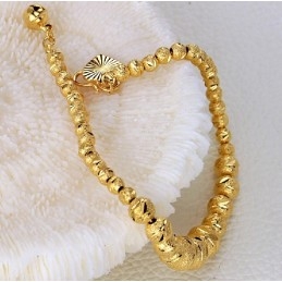 Pulsera Femenina De Alta Calidad Con Forma De Bola Bañada En Oro De 18 Quilates