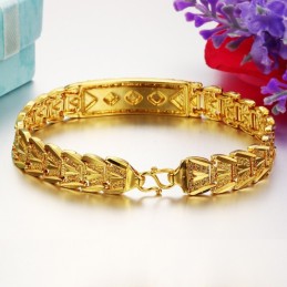 Pulsera Clásica Femenina Chapada En Oro De 18 Quilates Con Calidad Y Cantidad Garantizadas