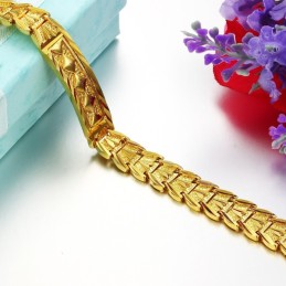 Pulsera Clásica Femenina Chapada En Oro De 18 Quilates Con Calidad Y Cantidad Garantizadas