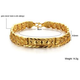 Pulsera Clásica Femenina Chapada En Oro De 18 Quilates Con Calidad Y Cantidad Garantizadas