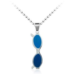 Colgante De Titanio Con Forma De Gafas De Sol Para Hombre (Cadena Gratis)