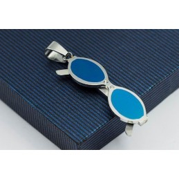 Colgante De Titanio Con Forma De Gafas De Sol Para Hombre (Cadena Gratis)
