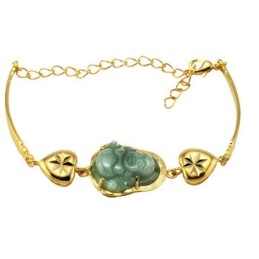 Pulsera De Corazón Para Mujer Chapada En Oro De 18 Quilates Con Especificaciones Completas