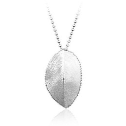 Colgante Sencillo De Titanio Con Forma De Hoja Para Hombre - Cadena Gratis