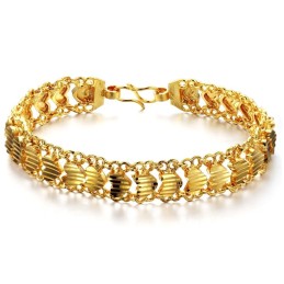 Pulsera De Corazón Para Mujer, Chapada En Oro De 18 Quilates, Fácil De Usar