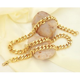 Collar Masculino De Alta Calidad Con Forma De Espiral Chapado En Oro De 18 Quilates